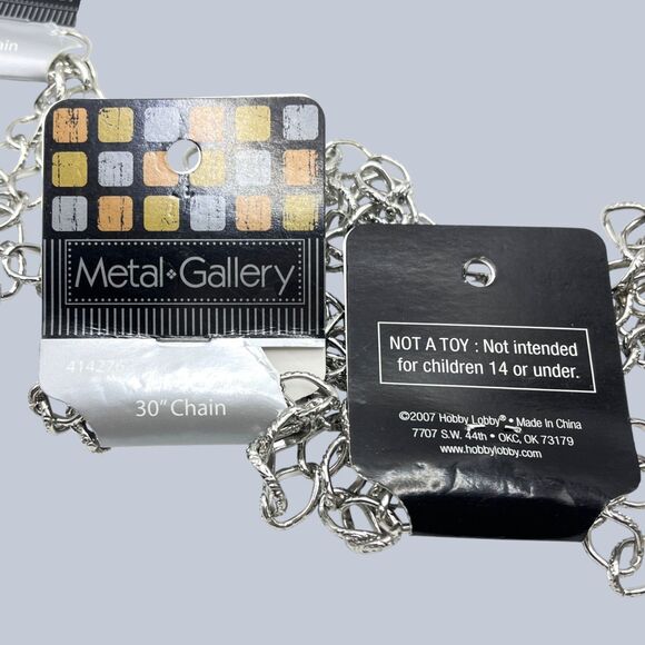 Lot Jewelry Making Chains Silver Tone Metal Elastic Cord Variety Necklace Craft - Picture 5 of 10